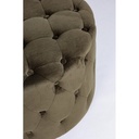 Pouf vintage verde velluto cm 60 x 42 h - Samnite