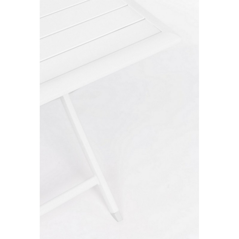 Tavolo da esterno pieghevole in alluminio Bianco ELIN 70x70x h71 cm - Samnite