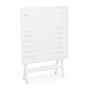 Tavolo da esterno pieghevole in alluminio Bianco ELIN 70x70x h71 cm - Samnite