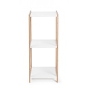 Scaffale Brooklyn bagno cucina bianco bamboo - Samnite