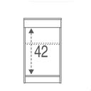 Low multipurpose wardrobe one door one drawer Light Elm 46x34x h80 cm