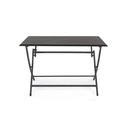 Tavolo per esterno in alluminio Antracite ELIN 110x70x h71 cm - Samnite