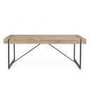 Tavolo urban industriale Garrett con piano in legno - Samnite