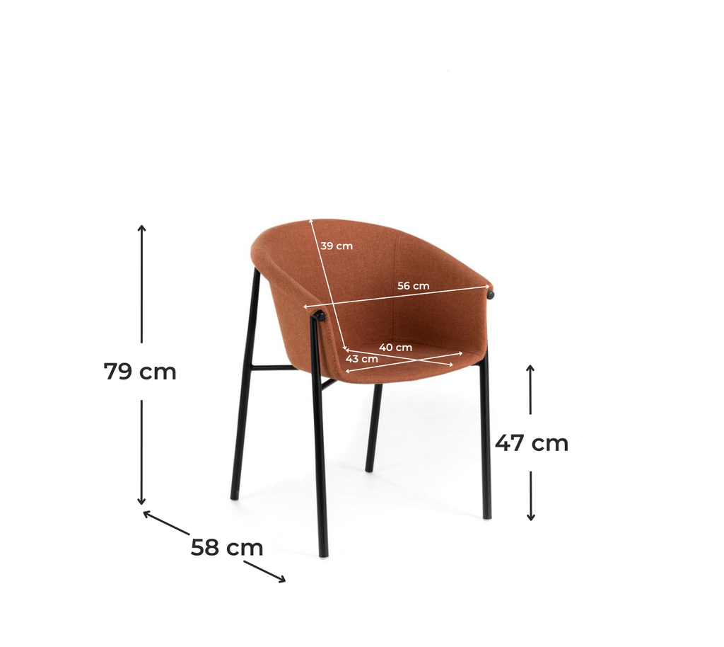 2x Sedia in Tessuto 58cm x 56cm H. 79cm