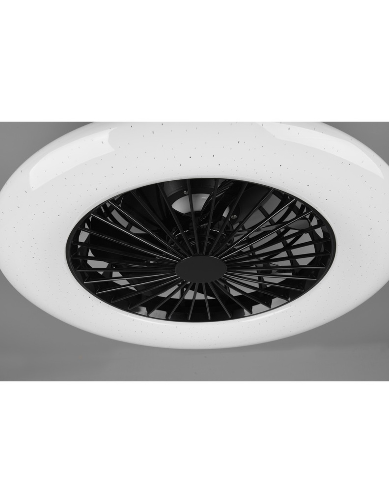 Ventilatore Lampadario Led Dimmerabile Stralsund Nero Trio Lighting - Samnite