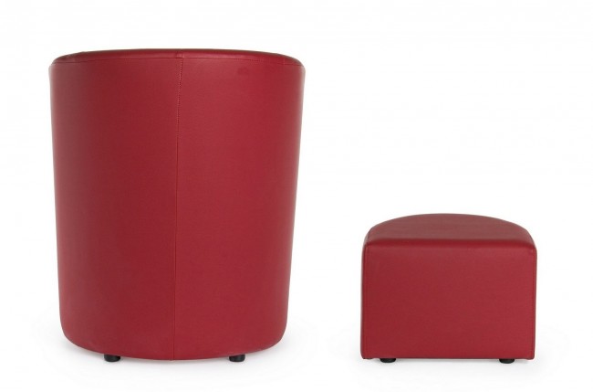 poltrona c-pouf rita rosso - Samnite