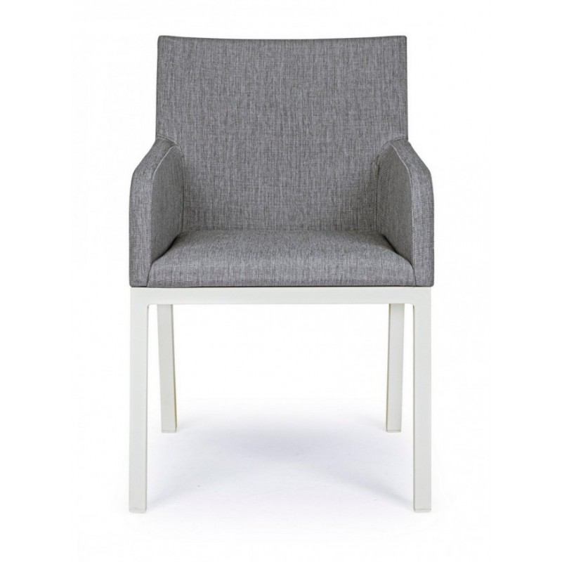 Sedia in alluminio verniciata a polvere grigio cm 55x 62x 82h - Samnite