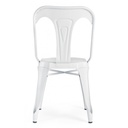 Sedia in stile contemporaneo in acciaio Bianca MINNEAPOLIS 44x53x h83 cm - Samnite