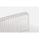 Sedia in stile contemporaneo in acciaio e kubu Bianco LUCILA 45x55x h85 cm - Samnite