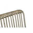 Sedia in stile contemporaneo in acciaio e kubu Grigio LUCILA 45x55x h85 cm - Samnite