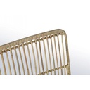 Sedia in stile contemporaneo in acciaio e kubu Naturale LUCILA 45x55x h85 cm - Samnite