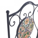 Sedia pieghevole in acciaio NAXOS con seduta e schienale decorate in ceramica 92h cm - Samnite