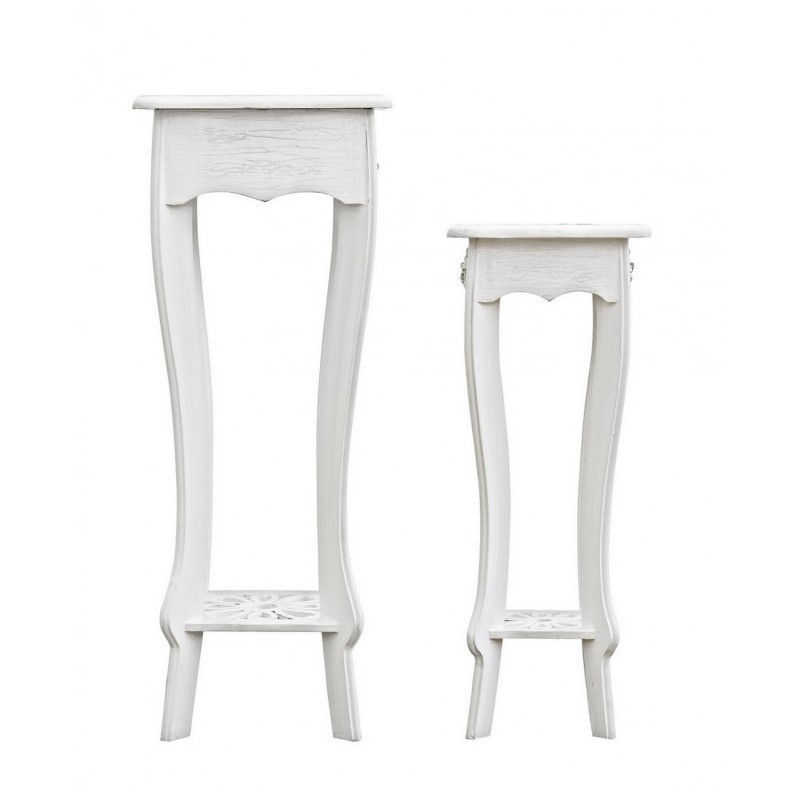 Set 2 porta lampada classico bianco - Samnite
