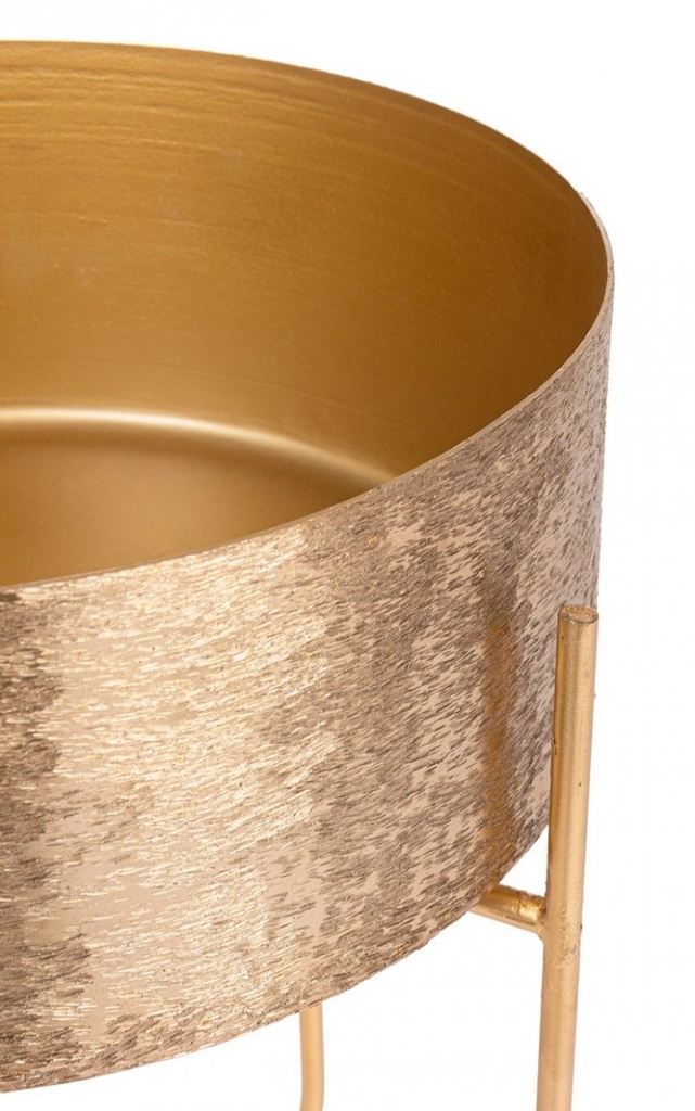 Set 2 porta vaso oro in alluminio stile classico - Samnite