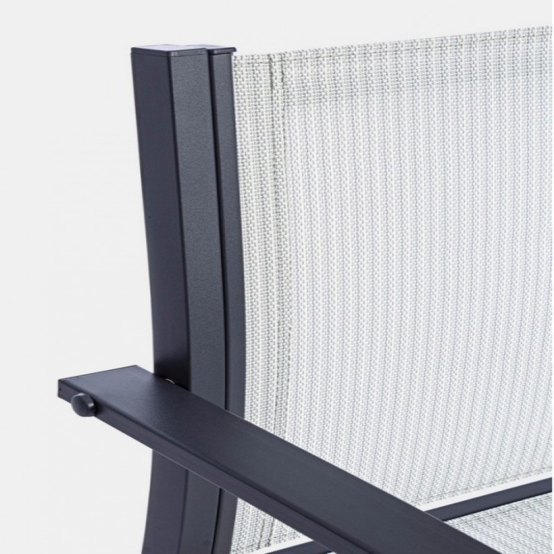 Set 3 pezzi da giardino salotto in metallo Auri antracite - Samnite