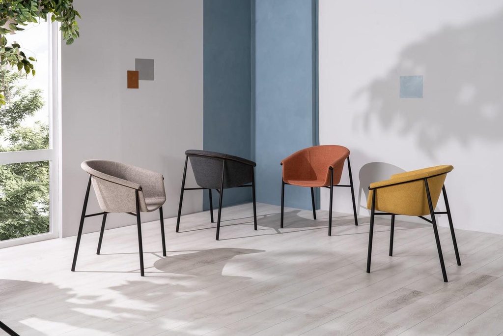 2x Sedia in Tessuto 58cm x 56cm x 79cm