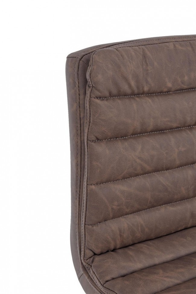 Sgabello bar vintage ecopelle marrone Connor cm 41 x 50 x 94,5 - Samnite