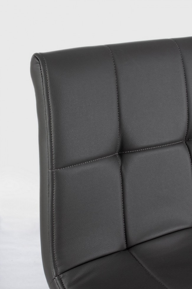 Sgabello in ecopelle Bar Bruce grigio scuro - Samnite