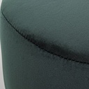 Sgabello in velluto Verde Scuro ADELINE 34x34x h38 cm - Samnite