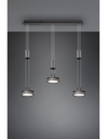 Sospensione Isola Cucina 3 Dischi Led Franklin Antracite Moderno Trio Lighting - Samnite