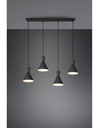 Sospensione Lineare Enzo 4xE27 Nero Opaco Trio Lighting - Samnite