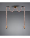 Sospensione Rope 2 Corde Ottone Con Decentramento Trio Lighting - Samnite