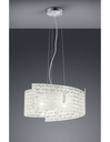 Sospensione Signa 3 Vetri Bianco 3xE27 Ø50 cm Trio Lighting - Samnite