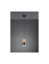 Sospensione Singola Robin Ottone Vetro Fumé Trio Lighting - Samnite
