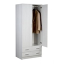 Multipurpose wardrobe with two doors and two drawers Eucalipto 77x52x h182 cm