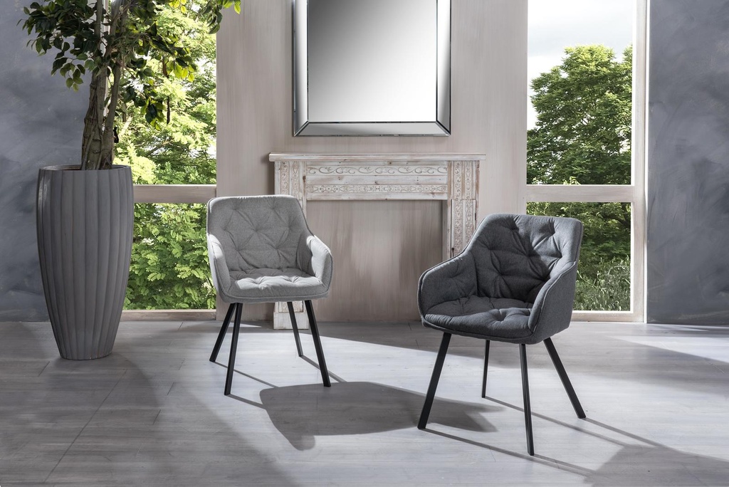 2x Sedia in Tessuto 60cm x 55cm H. 79cm