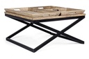 Tavolino Tray con vassoio 90x90 cm - Samnite