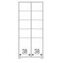 Multipurpose wardrobe with two sliding doors with mirror Beton Cemento 82x41x h190 cm