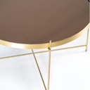 Tavolino in Vetro Temperato e Metallo - 70 x 70 x 40h - Samnite