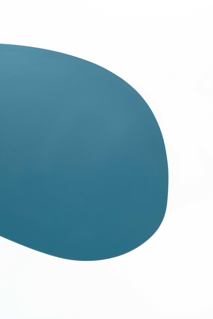 Tavolino in mdf verde petrolio e base grigio cromato 140x80x32h cm - Samnite