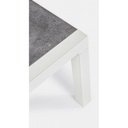 Tavolino per esterno in alluminio Bianco KLEDI LUNAR 120x70x h43 cm - Samnite