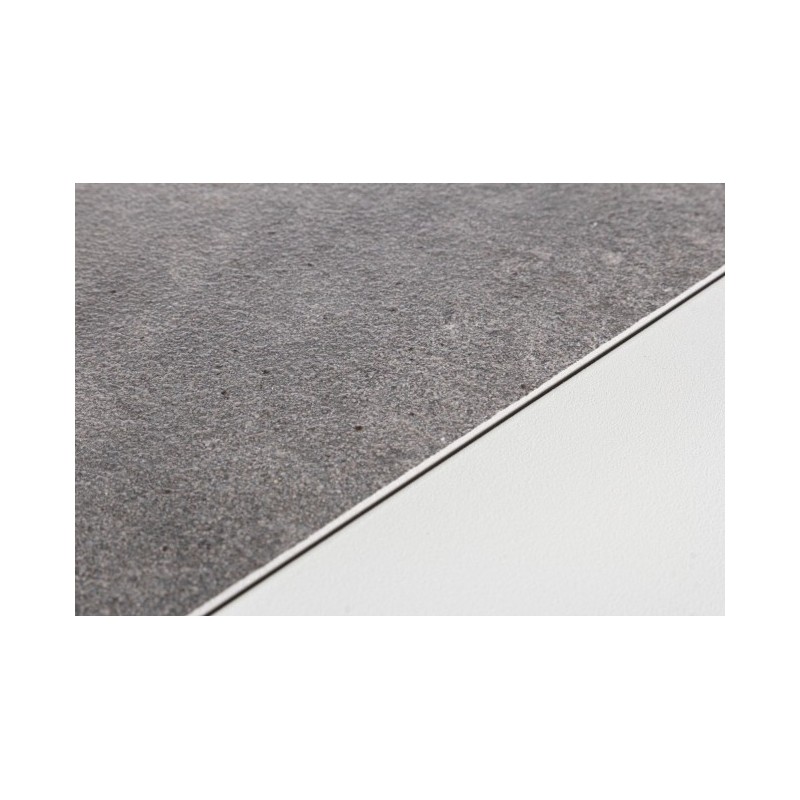 Tavolino per esterno in alluminio Bianco KLEDI LUNAR 120x70x h43 cm - Samnite