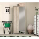 Multipurpose wardrobe with two sliding doors with Olmo Chiaro mirror 82x41x h190 cm