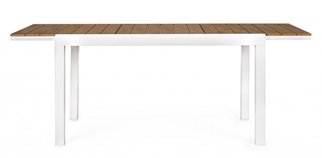 Tavolo allungabile 140-200x90 bianco in alluminio - Samnite