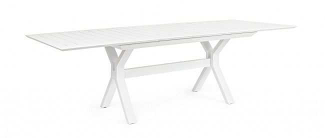 Tavolo allungabile giardino Kenyon bianco cm 180-240 x 100 - Samnite