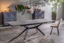 Tavolo allungabile grigio-negro 90 cm x 160-240  cm cm H. 76 cm - Samnite
