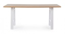Tavolo bianco in legno e acciaio stile naturale cm 180x90 - Samnite