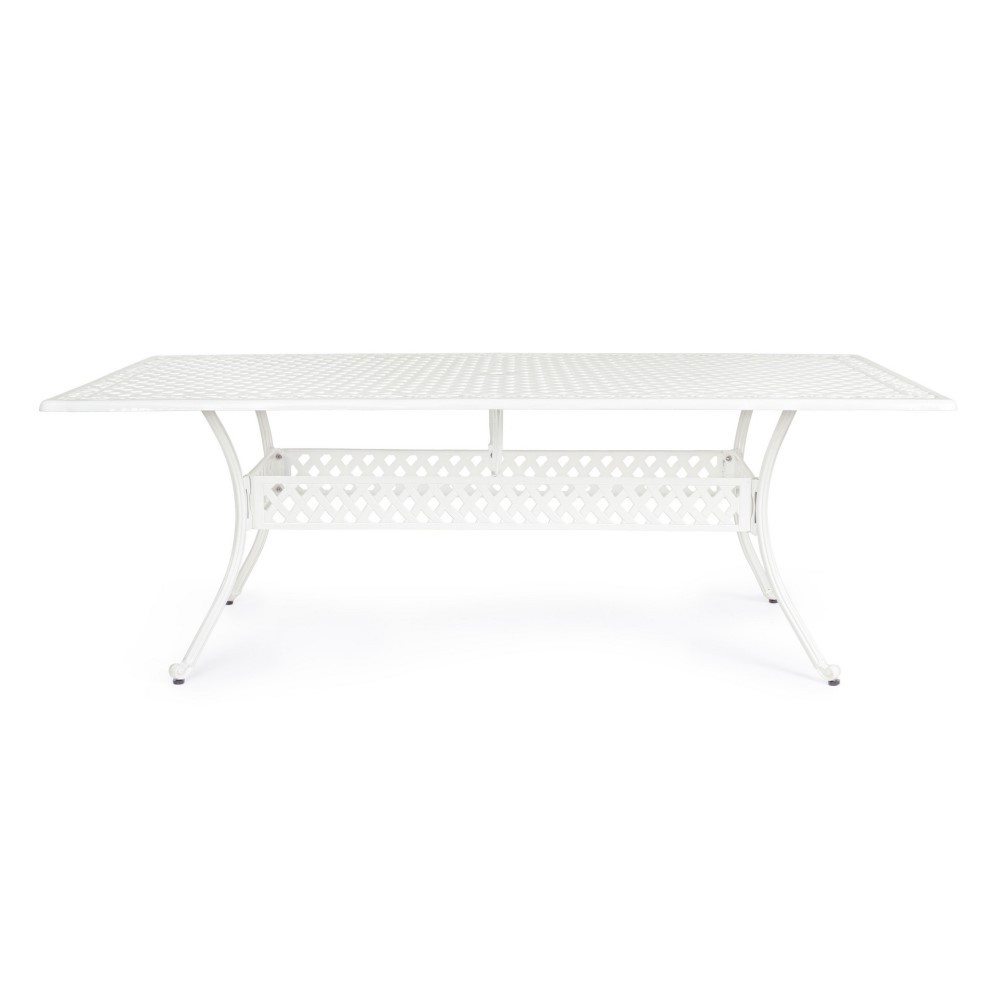 Tavolo da esterno Ivrea rettangolare bianco cm 107x 213 - Samnite
