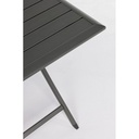 Tavolo da esterno pieghevole in alluminio Antracite ELIN 70x70x h71 cm - Samnite