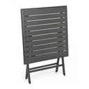 Tavolo da esterno pieghevole in alluminio Antracite ELIN 70x70x h71 cm - Samnite