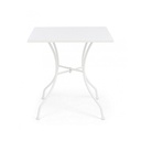 Tavolo in acciaio Kelsie bianco 70x70 cm - Samnite
