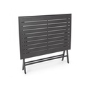Tavolo per esterno in alluminio Antracite ELIN 110x70x h71 cm - Samnite