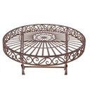 Tavolo rustico Melanie marrone in metallo - Samnite