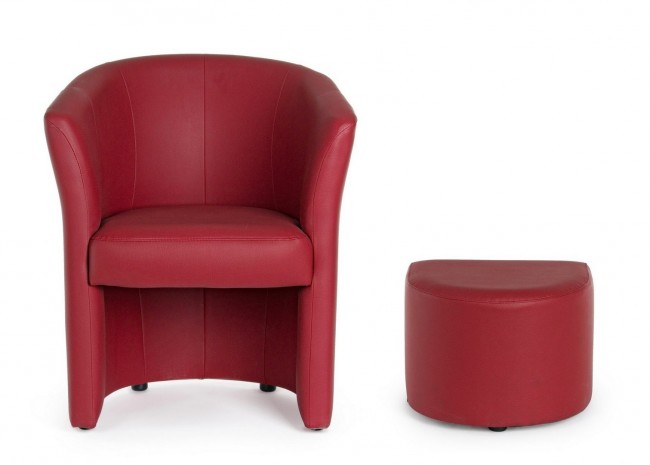 poltrona c-pouf rita rosso - Samnite