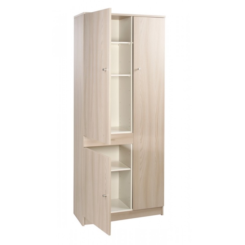 Multipurpose wardrobe three doors one drawer Elm Light 77x34x h183 cm