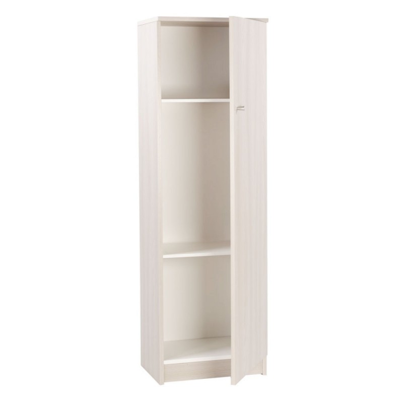 Multipurpose wardrobe with one door White 46x34x h147 cm